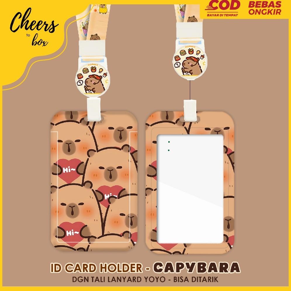 

[Kecil (N017) Id Card Holder Tali Yoyo Capybara / Nametag Yoyo Kapibara / Card Holder Yoyo / Lotso / Card Holder Tali Bisa Ditarik Ox04