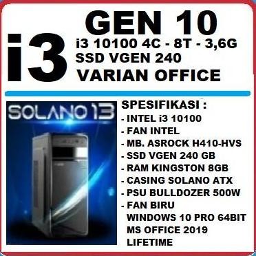 Pc Intel I3 Gen 10 / Asus Gt 730 New Stok