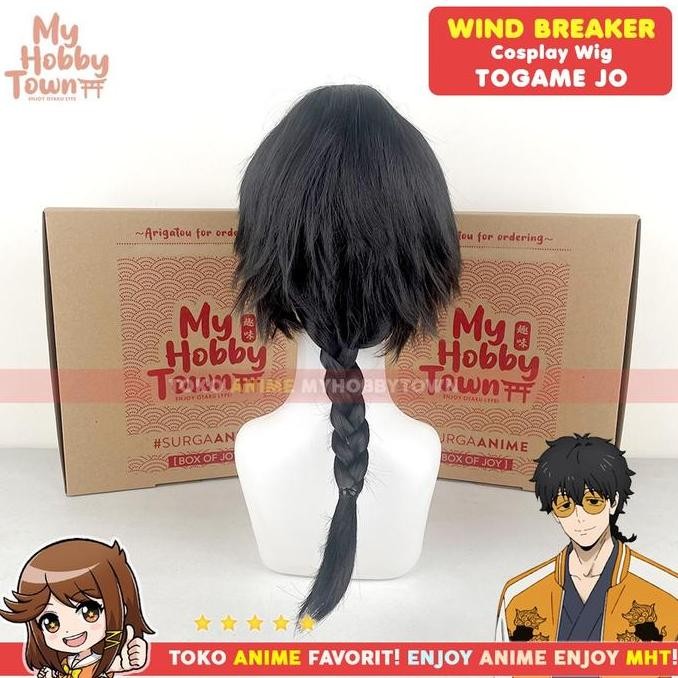 Wig Cosplay Anime Wind Breaker Togame Jo Rambut Palsu