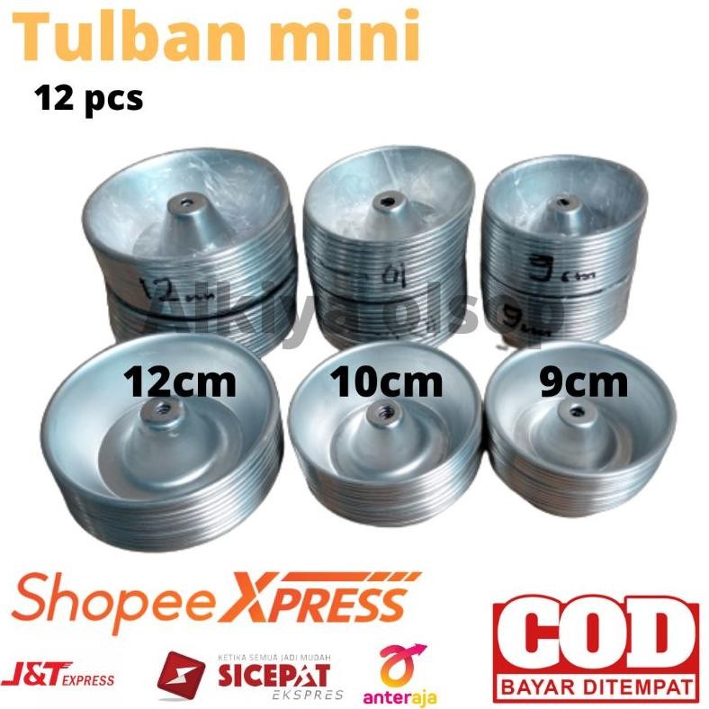 12 Pcs Cetakan Kue Bolu Tulban Mini Cetakan Donat Cair Bolu