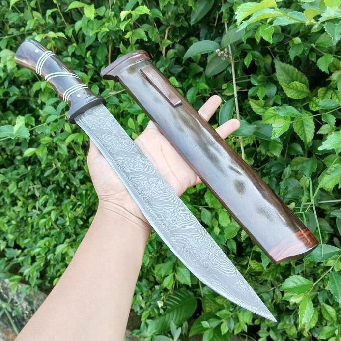 Golok Sembelih Damaskus 30 CM Full Kayu Terbaik Super Tajam