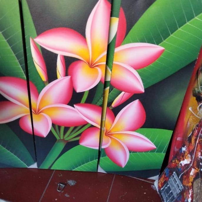 *****] Lukisan Bunga Kamboja Bali jepun 120*45