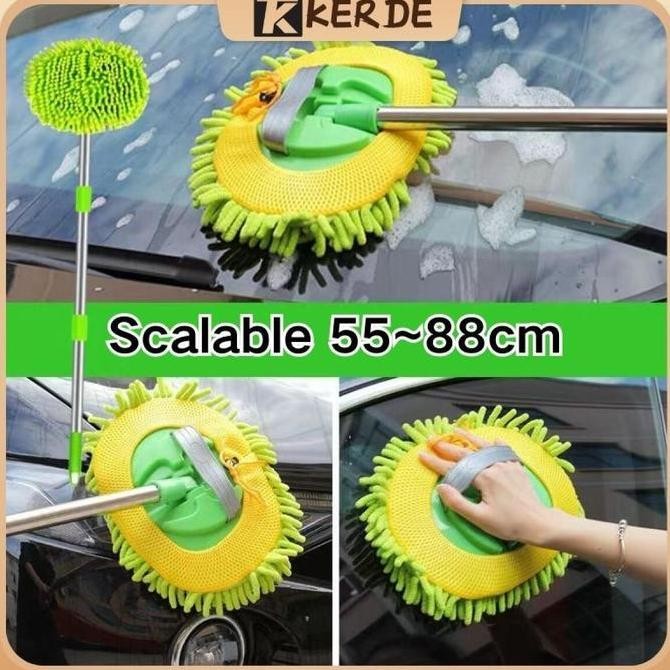 Chenille Pel Pembersih Mobil Teleskopik Kemoceng Microfiber Mobil Anti Gores Kain Cuci Mobil Terbaik