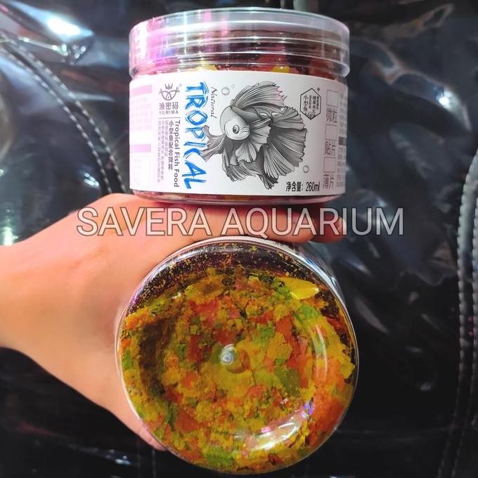 Terbaru TROPICAL CUPANG KERTAS 260ML / FLAKES / PAKAN CUPANG PREMIUM Kualitas Baik