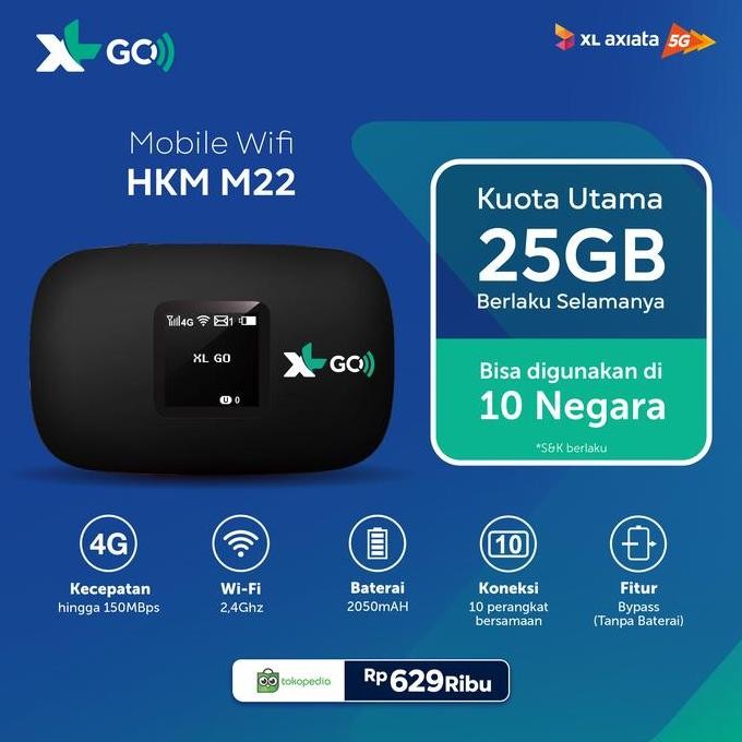 TERBARU - MODEM HKM M22 XL GO MODEM WIFI 4G LTE HKM M22 XL UNLOCK