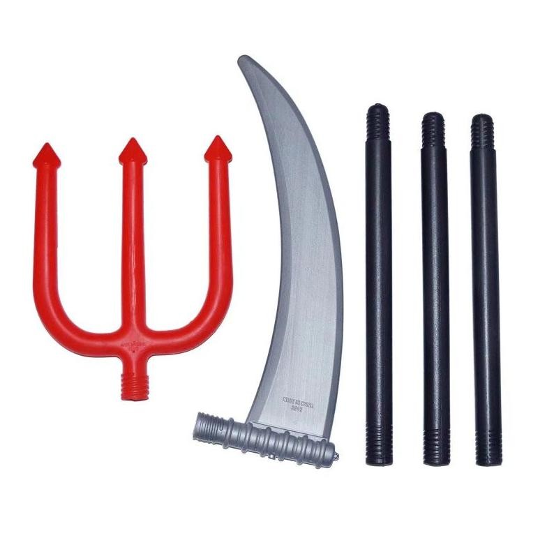 Premium 92cm Tongkat Devil Mainan Anak Halloween Devil Pisau Grim Reaper Scythe Weapon High Quality