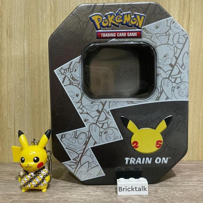 Tempat Penyimpanan Kartu TCG 25th Anniversary Celebrations Tin Pokemon Organizer Trading Card Game O