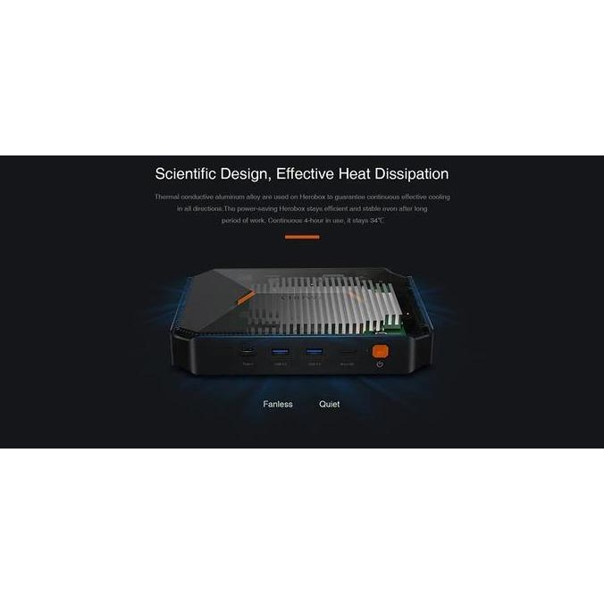 Mini Pc Chuwi Herobox 8/256Gb Ssd 4K Geminilake N4100 Wifi Windows 10 New Stok