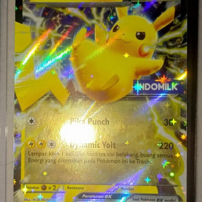 Pikachu EX Promo Indomilk Kartu Pokemon Indonesia