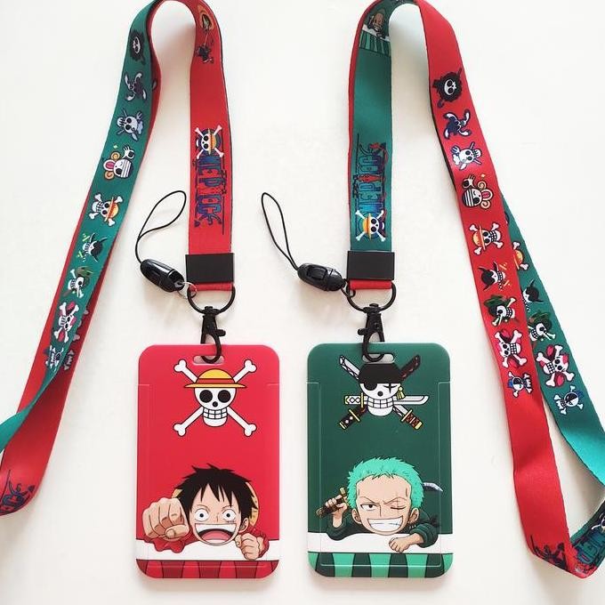 

READY ID Card Holder Name Tag Lanyard / Kalung Wadah Kartu Anime One Piece NEW