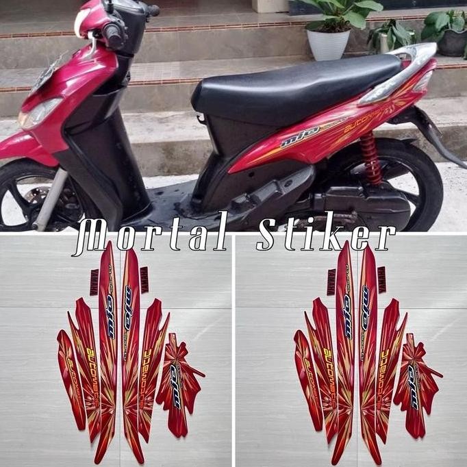 STIKER STRIPING LIS LES BODY MOTOR MIO SMILE 2008 2009 MIO SPORTY