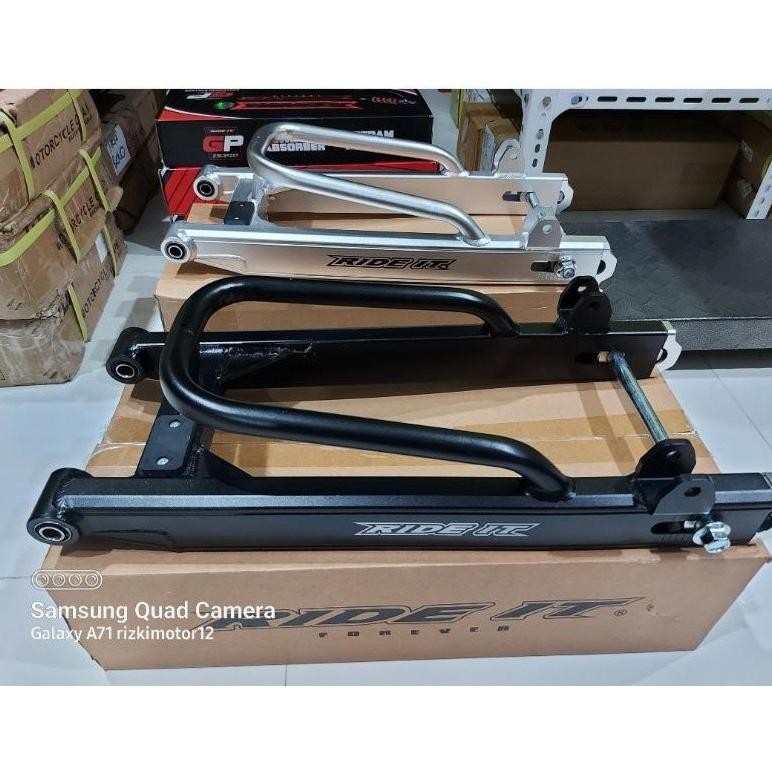 Swing Arm Ride It Lengan Ayun Supit RX KING Silver/Hitam Swing Arem RX KING Ride It Import