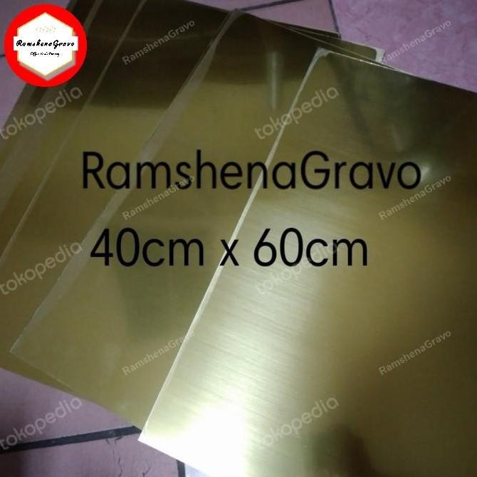 

READY gravoply gold bahan name tag/laser/40cm x 60cm tebal 1.5mm NEW