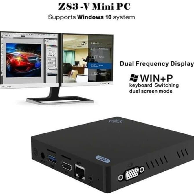 Mini Pc Z83V Windows10 Dual Display Bundle Ar Gun Game Bluetooth New Stok