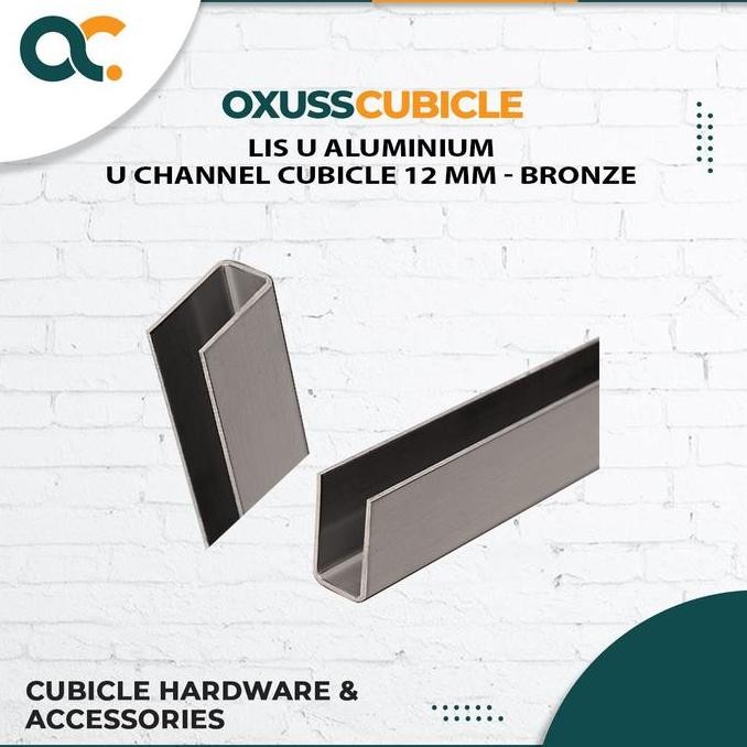 Lis U Aluminium / U Channel Cubicle 12 MM - Bronze