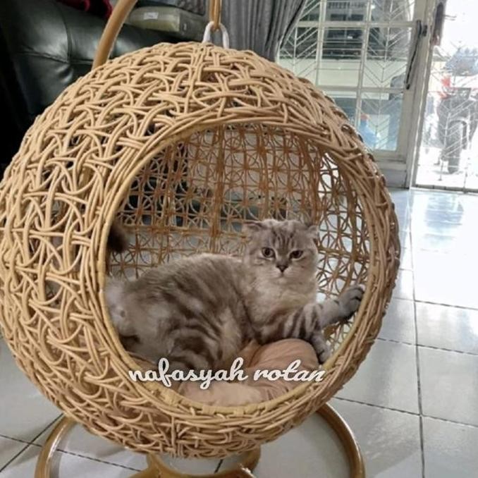 ready ayunan kucing / rumah kucing / kandang kucing rotan rotan sintetis