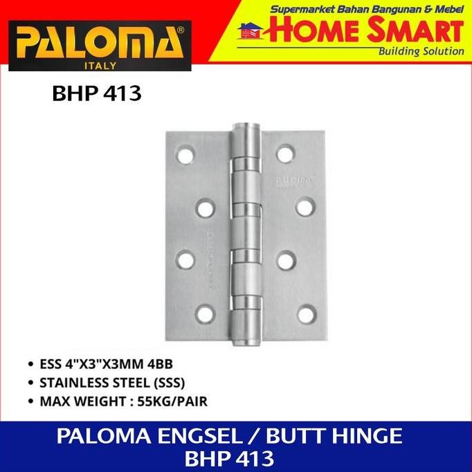 Engsel Pintu / Engsel Jendela 4 Inch Paloma Bhp 413 4"X3"X3Mm Ss