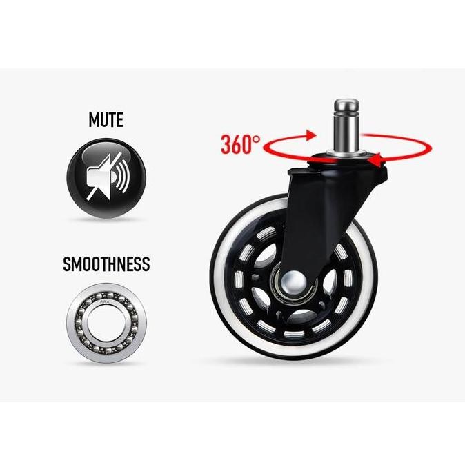 Castor / Roda Tancap Kursi Kantor/Roda Kursi Kantor Tancap/Roda Kursi