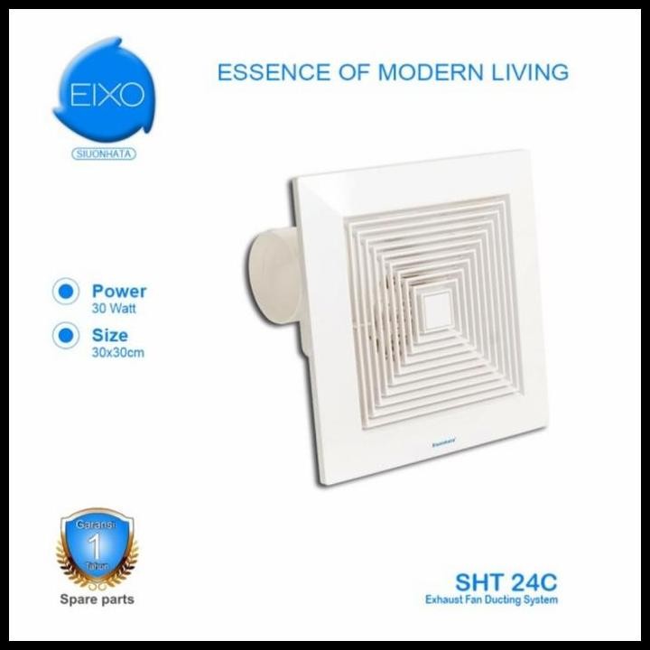 Hexos Fan Plafon Kipas/Exhaust Fan Plafon Kipas Hisap 12 Inchi/30x30cm