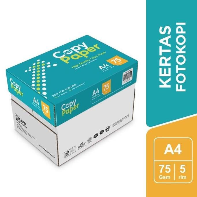 

TERMURAH - Khusus Grab Gojek Kertas HVS Copy Paper A4 75 gram Per Box 5 Rim