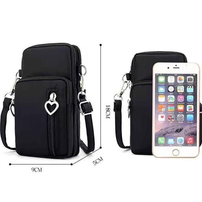 baru TAS TIKTOK VIRAL FYP TAS HP MILENIAL TAS TERBARU Polos MINI pocket tas dompet hp Hitam Navy Sel