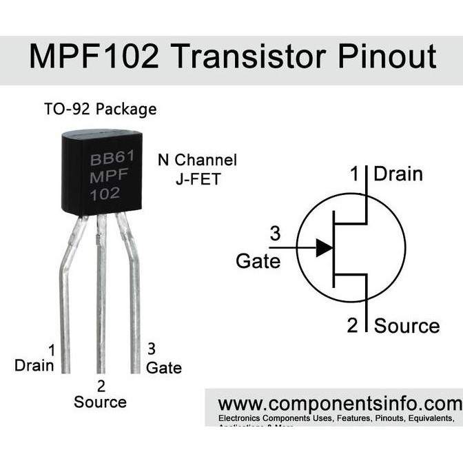 Update MPF102 MP F102 MPF 102 N-Channel RF Amplifier JFET Transistor jwel33 Ayo Beli