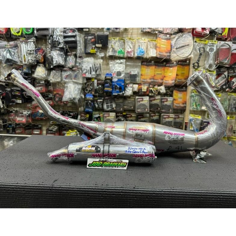 Premium KNALPOT COBRA BIG VOLUME AHAU ONE AHAU1 NINJA R SS RR NEW OLD LEHER PRESS ORIGINAL AHAU ONE 