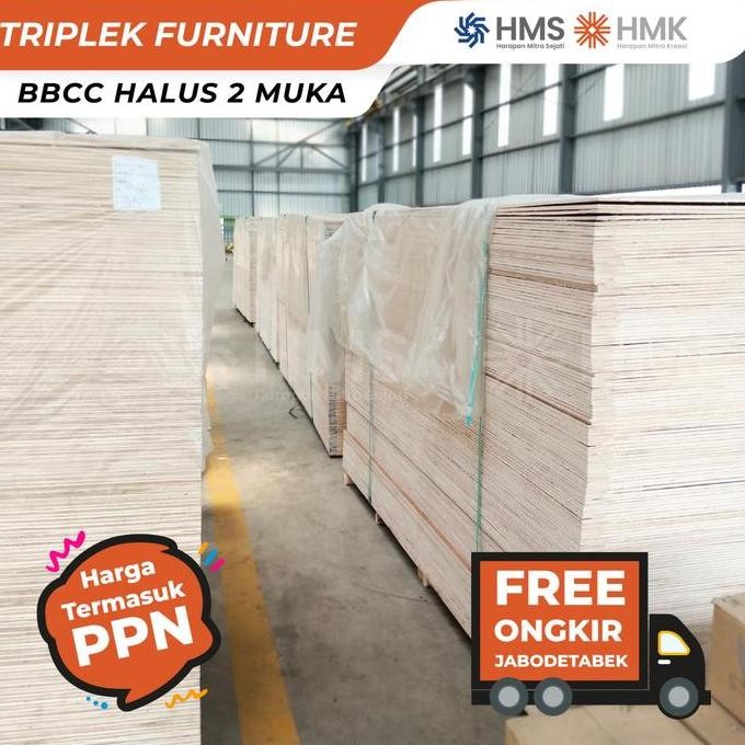 Triplek Furniture/Multiplek MC BBCC 12mm 4x8(122x244cm) - 2 muka halus