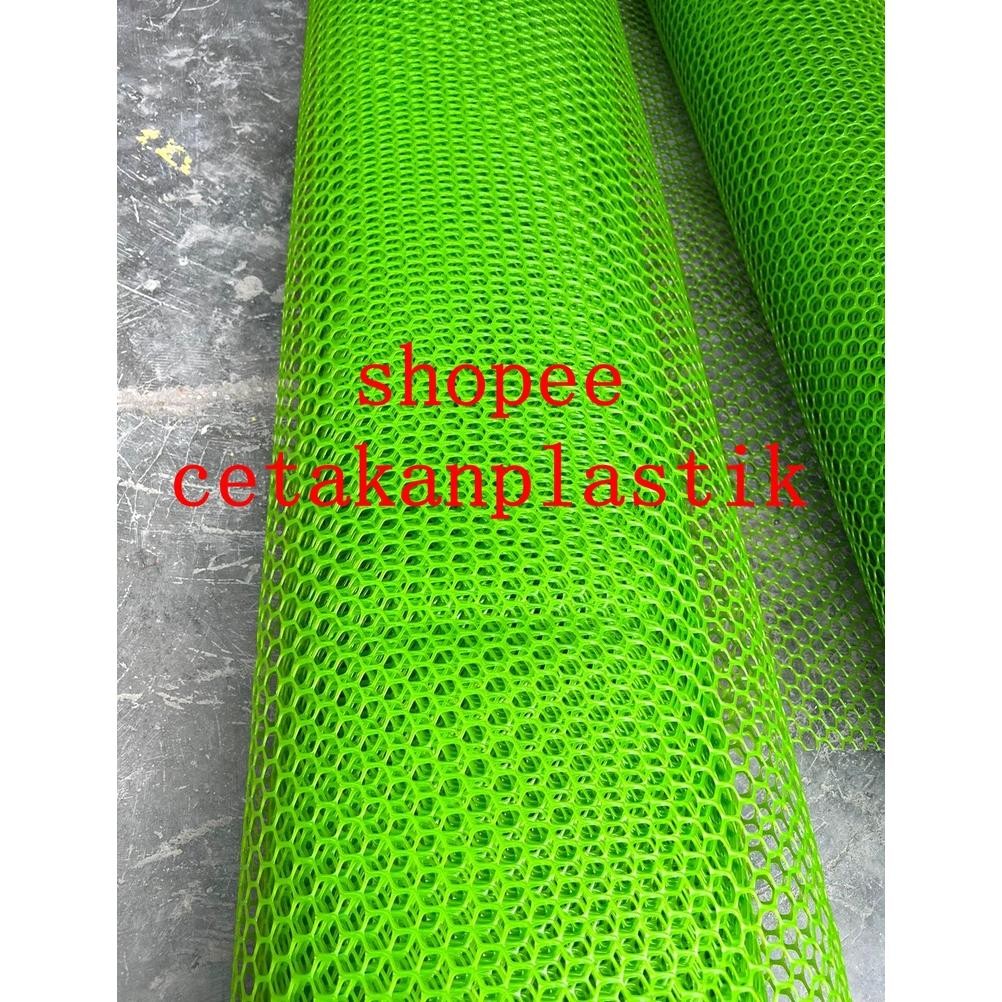 Premium Mesh Kawat Plastik Jaring Ram Slat 2X50 Meter Alas Mess Lantai Pagar Ruangan Ternak Kandang 
