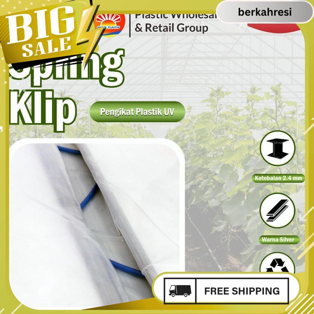 Penjepit Plastik Uv / Spring Klip Alat Pasang Plastik Uv Meledak