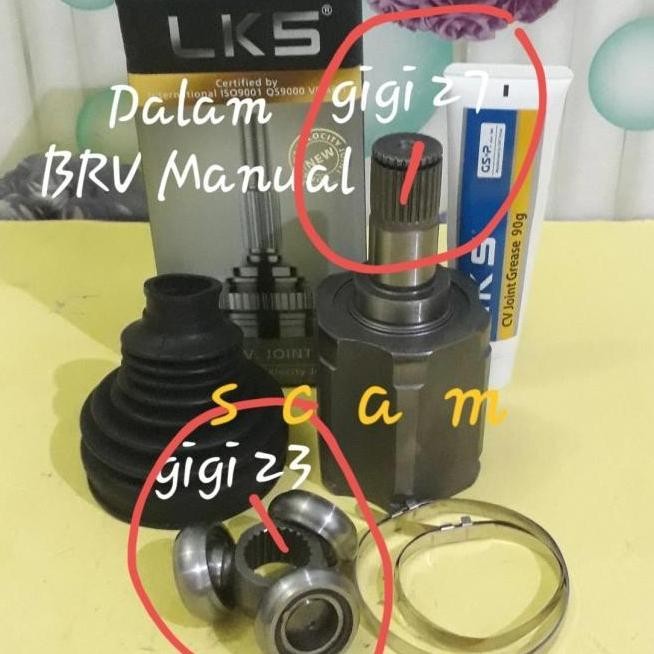 Cv Joint Dalam As Roda Depan As Kopel Honda BRV Manual 2016