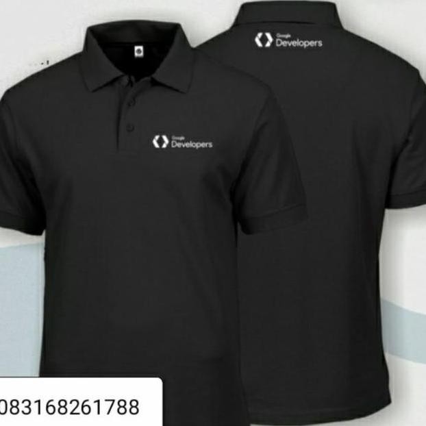 Kaos Developer Kaos Google Developer Full Bordir Kaos Polo Developer