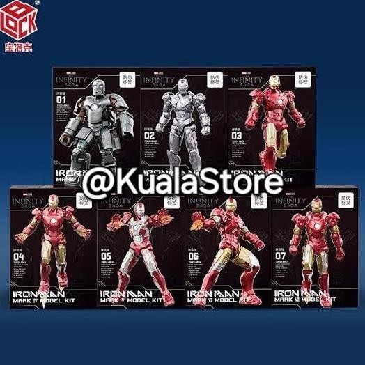 Marvel Iron Man Action Figure Model Kit Blind Box Avengers The Infinity Saga Original Disney Mark ZD