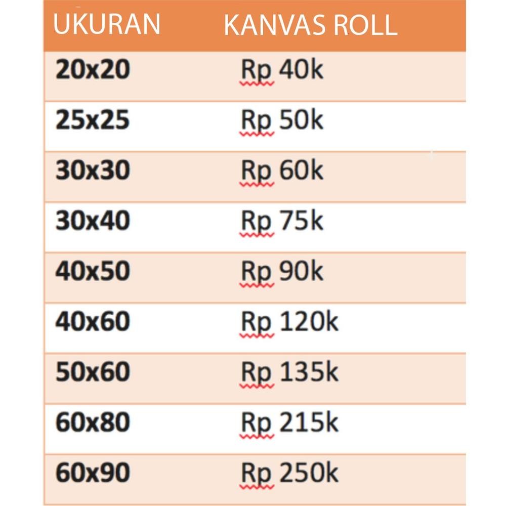 

Hot Foto Kanvas Asli Roll 12R 30X40 Cm We-12