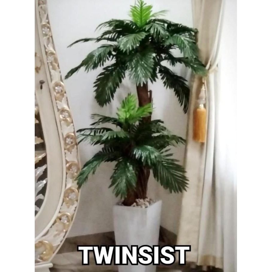 TERMURAH POHON PALEM SIKAS KURMA PLASTIK ARTIFICIAL PALSU TINGGI 120 CM DAN 150 CM / POHON HIAS PLAS