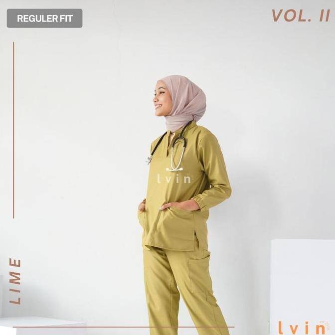 [Lvin ] Vol II -  Baju OKA Mandarin Collar Celana Reguler fit Lengan Panjang / Baju Jaga /Set Baju C