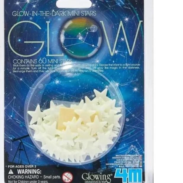 

Mainan Kreatif Anak 4M Stier Glow In The Dark Mini 60 Stars Stiker 3D Bintang Langit Rumah Gift
