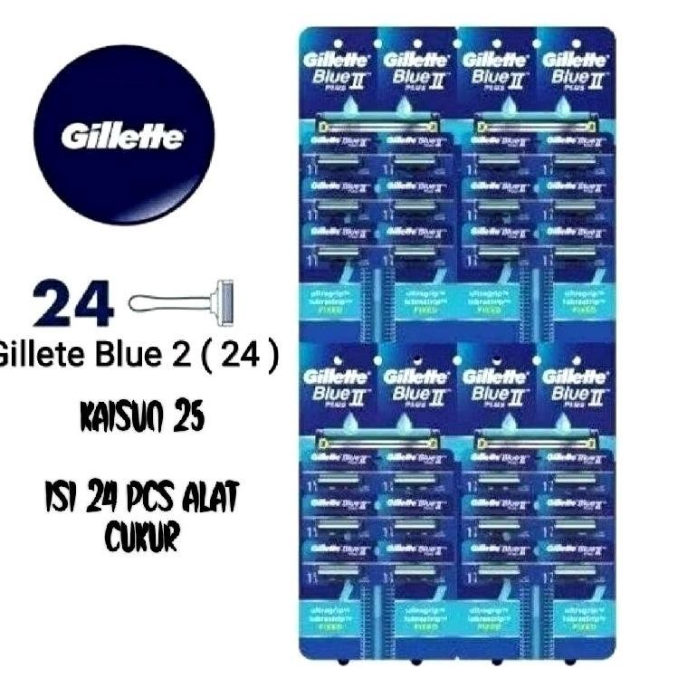 Isi 24 / Alat Cukur Gillette Blue 2 Plus Paket Hemat Isi 24 Pcs / 2 Lusin