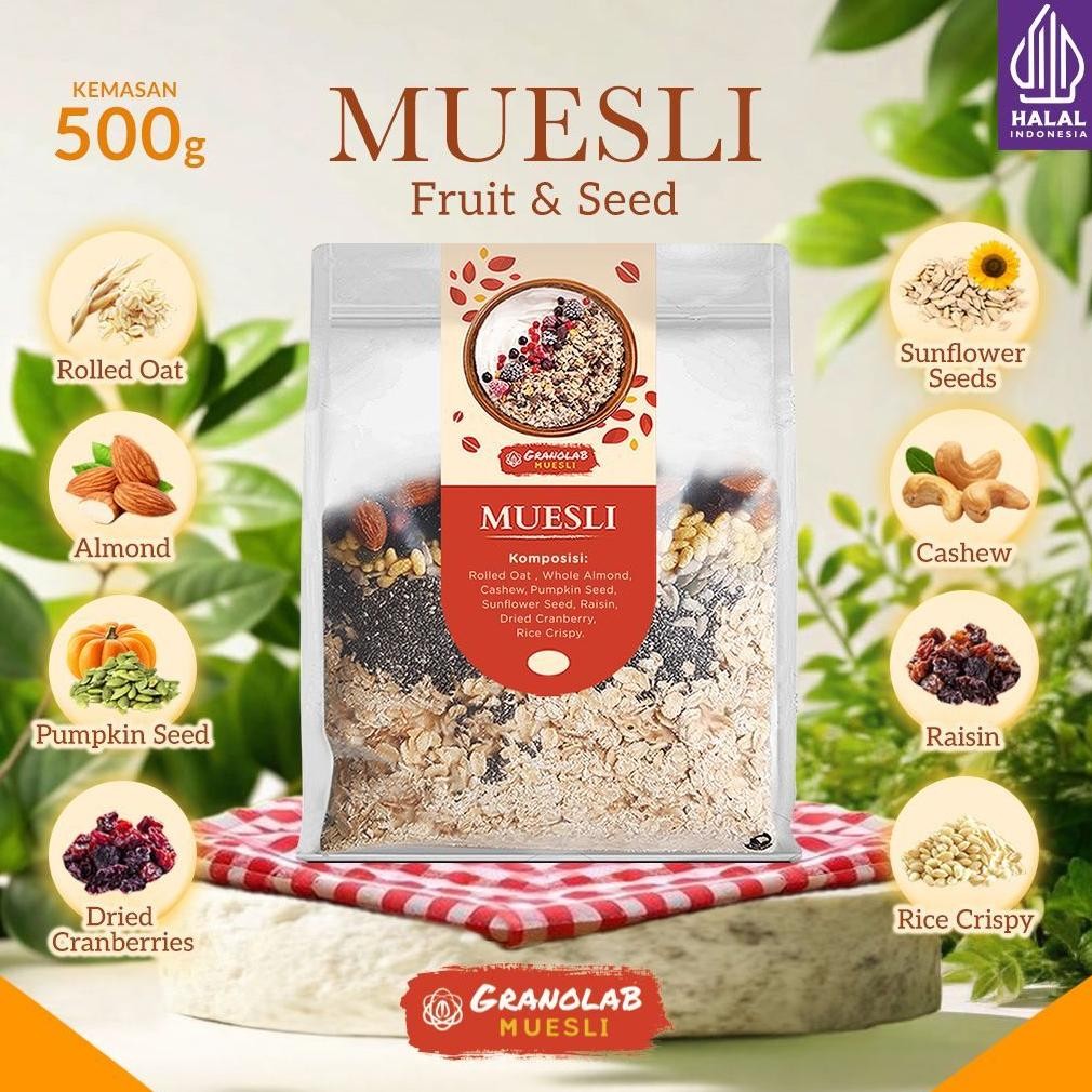 

Muesli Fruit and Seed 500 gr - Granolab Muesli