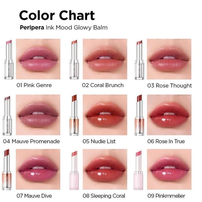 PERIPERA Ink Mood Glowy Balm 4 Crs | Lip Tinted Balm Korea