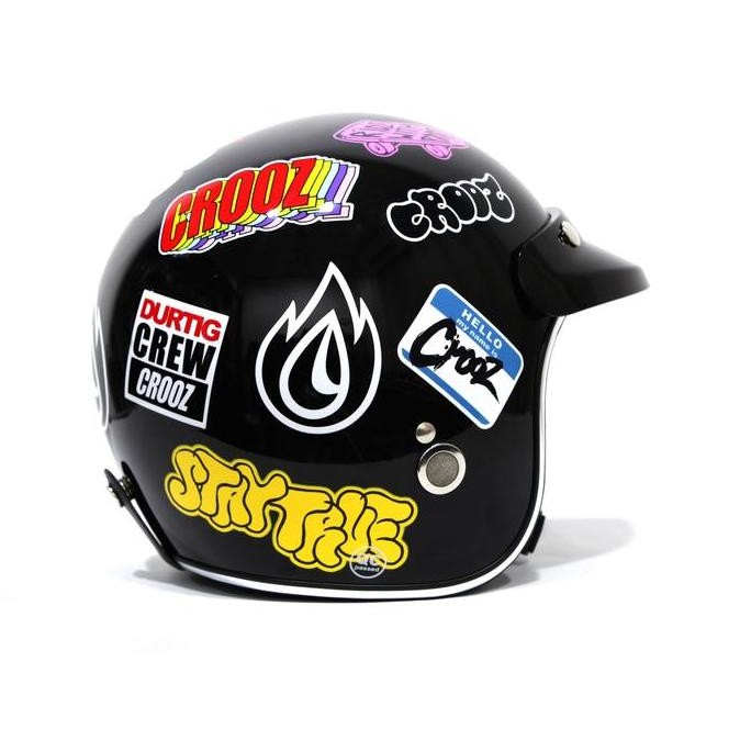 CROOZ X MARZANO RETRO STREET HELMET BLACK