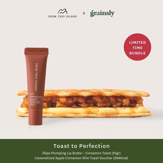 

Limited Time Bundle From This Island x Graily - Toast to Perfection Jabodetabek Area Only | Illipe Lip Butter Cinnamon Toast & Caramelized Apple Cinnamon Slim Toast