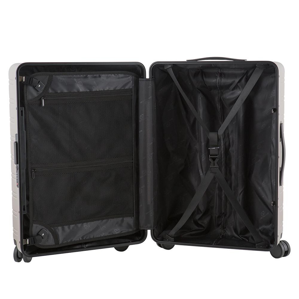 Gbs Navy Club Cessna Koper Frame Hardcase - Fiber Pc 4 Roda Putar Tsa Lock - Size 24 Inch