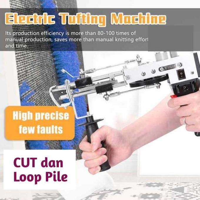 Alat Mesin Jahit Karpet Tufting Flocking Gun Cut Pile DW