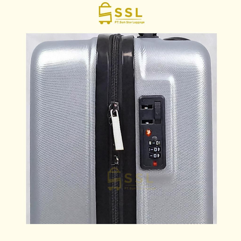 Gbs Koper Polos Polo Geneva 001 Fiber Abs Ukuran 16 Inch / Koper Haji Anti Banting / Koper Kunci Kom