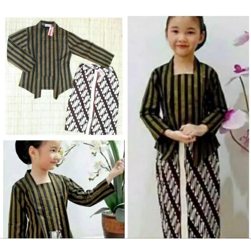 Kebaya Lurik Anak Perempuan / Kebaya Anak / Lurik Anak / Kebaya Anak Perempuan