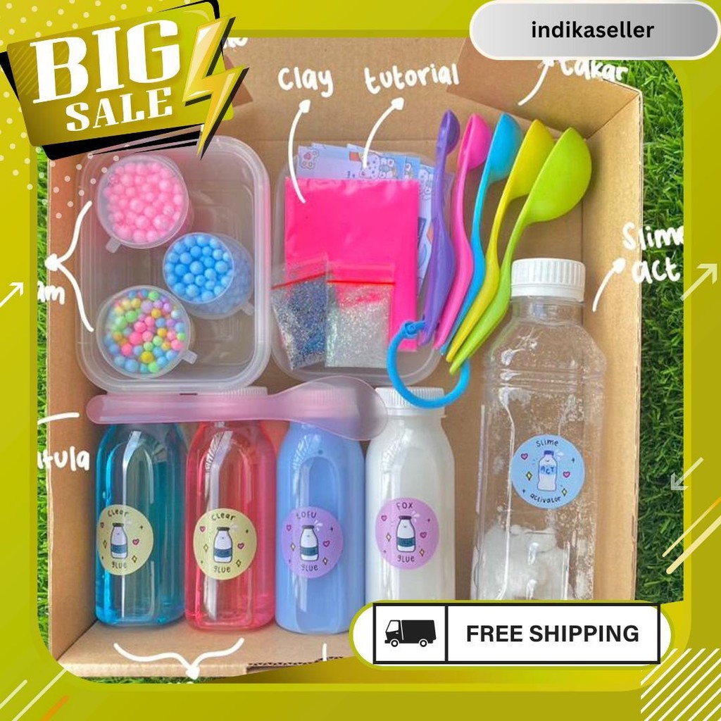Slime Kit Lengkap Jumbo By Newbeautifulslime Tofu Slime Original Slime Clear Slime Diy Slime Termura