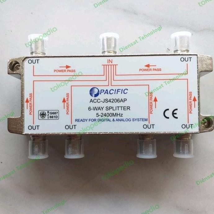 HARGA DISC - Splitter Spliter Pacific 6 Way