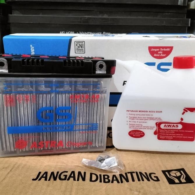 Aki Basah Gs Astra Gm7B - 4B Untuk Motor Tiger Scorpio Nouvo 12V 7Ah