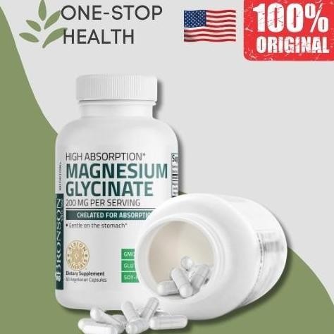 TERBARU - BRONSON - MAGNESIUM GLYCINATE 200MG - Vitamin Magnesium
